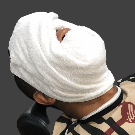 Traditional straight, razor shave.